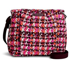🆕 Vera Bradley | Houndstooth Tweed Hadley Crossbody Pink Orange Plum Color